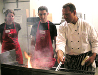 Grilling Steaks in Cooking Class