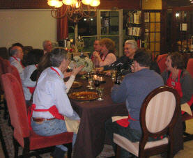 Cooking Class Enjoying Meal Together, Suffolk County, Long Island