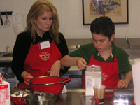 Mother and Son in Cooking Class - Suffolk County Cooking School