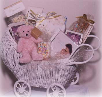 New Baby Gift Basket by Elegant Eating Gourmet Gift Baskets.