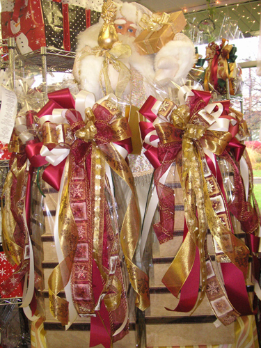 Christmas or Chanukah gift basket tower by Long Island Gift Basket maker - Elegant Eating