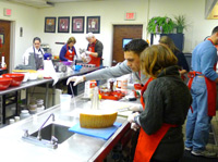 Cooking class participants