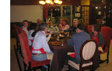 Cooking Class Enjoying Dinner Together