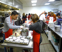 Cooking Class Participants Working Together
