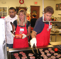 Cooking Class Students Grilling Food