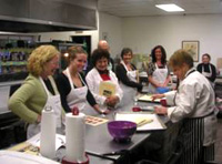 Myra Giving Demo During Cooking Class