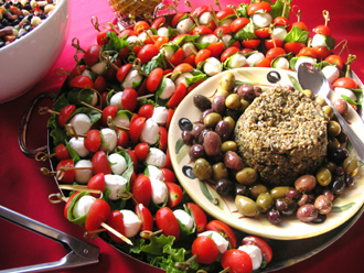 Caprese Kabobs & Olive Tapenade by Elegant Eating