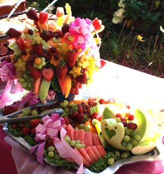 Fresh Fruit Displays at Bridal Shower, Smithtown, Suffolk County