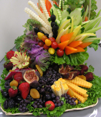 Fruit, Cheese & Vegetable Basket by Suffolk County Caterer - Elegant Eating
