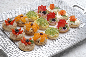 Assorted Mini Bagels by Smithtown catering company Elegant Eating