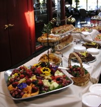 Buffet at customer appreciation event - corporate caterer, Long Island