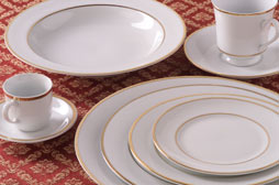 Special China Options  - White with Gold Band 