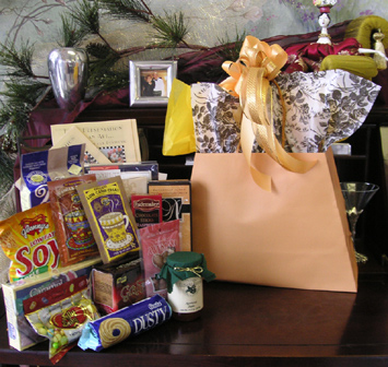 Gift Shopper and the interior contents (sample) - great gifts for Biurthdays, Thank you, Mother's Day, Father's Day, Secretary's Day, and any other special occasion