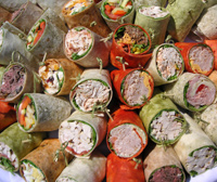 Tray of Wraps for Super Bowl Party - Suffolk County Caterers
